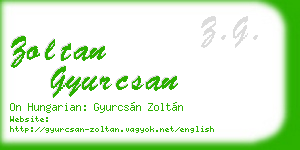 zoltan gyurcsan business card